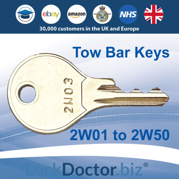 Westfalia Tow Bar Keys 2W01-2W50 | NEXT DAY | LockDoctor.Biz