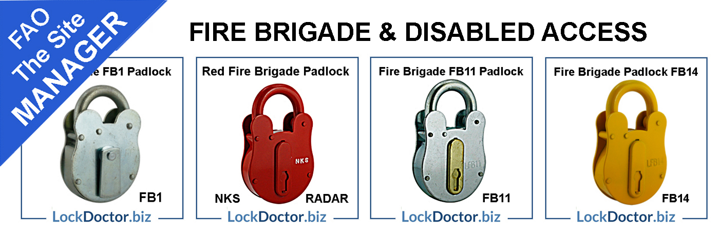 FIRE BRIGADE PADLOCKS and KEYS NEXT DAY