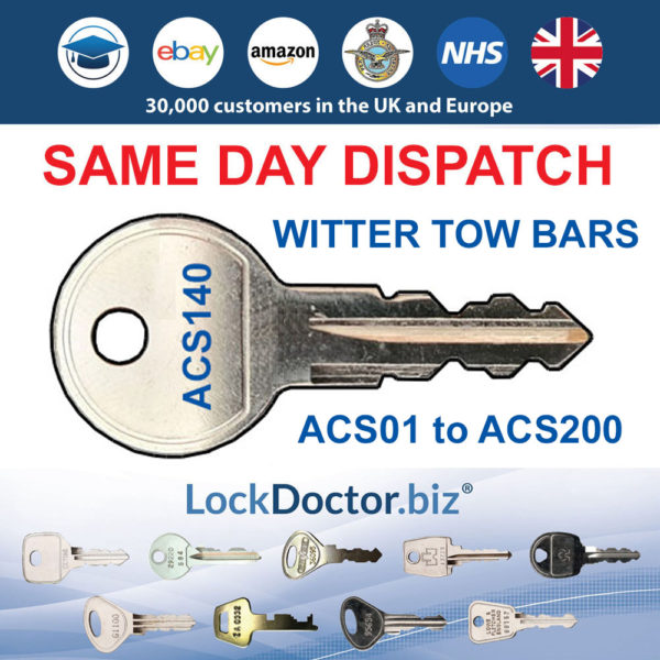 WITTER TOW BAR ACS Keys | NEXT DAY | LockDoctor.Biz