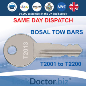 BOSAL TOW BAR Keys T2001-T2200 | NEXT DAY | LockDoctor.Biz